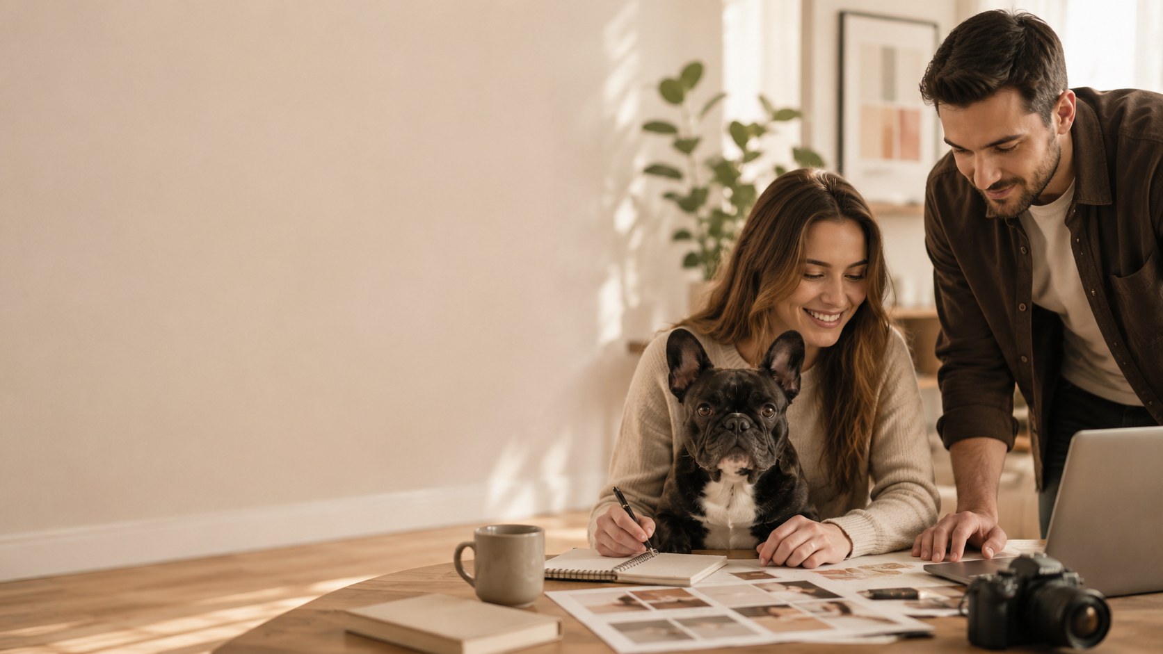 French Bulldog family preparing tester feedback